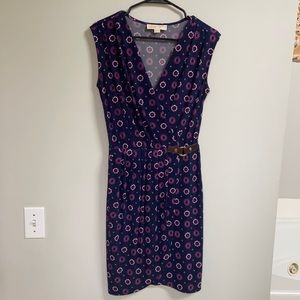 Michael Kors Printed Wrap Style Dress